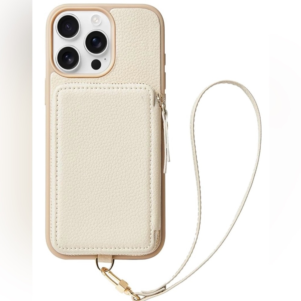 iPhone 13 Pro Wallet Case with Wrist Strap and Card Holder